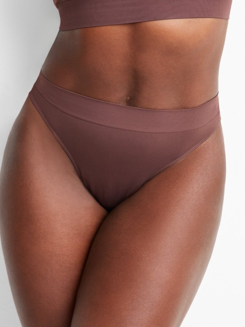 #2332 State of Day Women's Seamless Thong Underwear- Puce